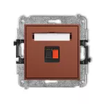 MINI Mechanizm gniazda głośnikowego pojedynczego terakota