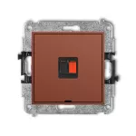 MINI Mechanizm gniazda głośnikowego pojedynczego, bez pola opisowego terakota