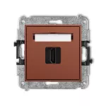 MINI Mechanizm gniazda pojedynczego HDMI 2.0, 4K terakota