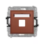 MINI Mechanizm gniazda multimedialnego pojednczego bez modułu (standard Keystone) terakota