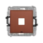 MINI Mechanizm gniazda multimedialnego pojedynczego bez modułu, bez pola opisowego (standard Keystone) terakota