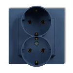 MINI Gniazdo podwójne z uziemieniem SCHUKO 2x(2P+Z) (bez przesłon torów prądowych) navy blue