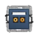 MINI Mechanizm gniazda głośnikowego pojedynczego (typu banan - czerwony i czarny, pozłacany, 4 mm2, skręcany) navy blue
