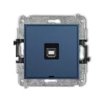 MINI Mechanizm gniazda pojedynczego USB A-B 2.0, bez pola opisowego navy blue
