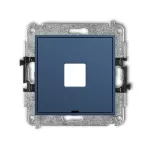 MINI Mechanizm gniazda multimedialnego pojedynczego bez modułu, bez pola opisowego (standard Keystone) navy blue