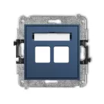 MINI Mechanizm gniazda multimedialnego podwójnego bez modułu (standard Keystone) navy blue