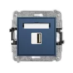 MINI Mechanizm ładowarki USB pojedynczej USB A, 5W max., 5V, 1A navy blue