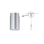 PAULMANN URail Universal adapter do zwisu Chrom/Mat 230V Metal/Tworzywo sztuczne
