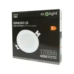 DOWNLIGHT P/T OKRĄG 12W 4000K BIAŁY DL-1 1200lm IP20