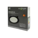 Downlight P/T okrąg 6W 4000K czarny DL-1