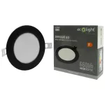Downlight P/T okrąg 6W 4000K czarny DL-1
