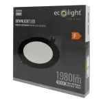 Downlight P/T okrąg 18W 4000K czarny DL-1