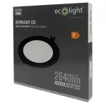 Downlight P/T okrąg 24W 4000K czarny DL-1