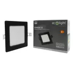 Downlight P/T kwadrat 6W 4000K czarny DL-1