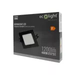 Downlight P/T kwadrat 12W 4000K czarny DL-1