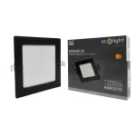 DOWNLIGHT P/T KWADRAT 12W 4000K CZARNY DL-1 1200lm IP20