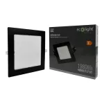 Downlight P/T kwadrat 18W 4000K czarny DL-1