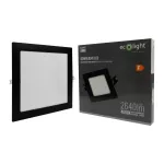 Downlight P/T kwadrat 24W 4000K czarny DL-1
