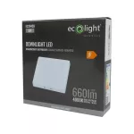 DOWNLIGHT N/T KWADRAT 6W 4000K BIAŁY DL-1 660lm IP20