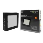 Downlight N/T kwadrat 6W 4000K czarny DL-1