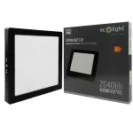 DOWNLIGHT N/T KWADRAT 24W 4000K CZARNY DL-1 2640lm IP20