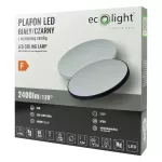 PLAFON LED 32W 4000K Z WYMIENNĄ RAMKĄ B/CZ 2400lm IP20