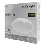 PLAFON 2xE27 N/T OKRĄG BIAŁY IP20