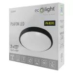 PLAFON 2xE27 N/T OKRĄG CZARNY IP20