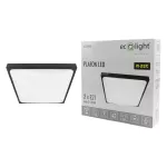 PLAFON 2xE27 N/T KWADRAT CZARNY IP20