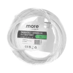 Przedłużacz 1 gniazdo 3m 3x1.5mm2 BIAŁY