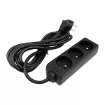 Przedłużacz 3 gniazda 3m z/u 3x1.5mm2 CZARNY