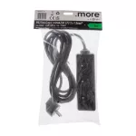 Przedłużacz 3 gniazda 3m z/u 3x1.5mm2 CZARNY