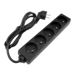 Przedłużacz 5 gniazd 1.5m 3x1.0mm2 CZARNY