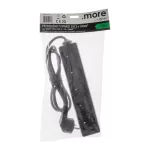 Przedłużacz 5 gniazd 1.5m 3x1.0mm2 CZARNY