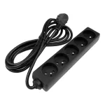 Przedłużacz 5 gniazd 3m 3x1.5mm2 CZARNY
