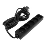 Przedłużacz 5 gniazd 5m 3x1.5mm2 CZARNY