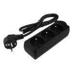 Przedłużacz 3 gniazda 1.5m 3x1.0mm2 CZARNY