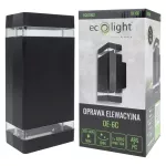 Oprawa elewacyjna plastik OE-6C 2xGU10 CZARNA