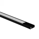 Profil N02 natynkowy czarny +klosz mleczny 2m