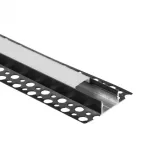 Profil GNS02 natynkowy czarny + klosz mleczny 2m