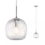 Lampa wisząca łazienkowa RUYA E14 max.20W IP44 230V chrom / szkło