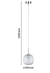 Lampa wisząca łazienkowa RUYA E14 max.20W IP44 230V chrom / szkło