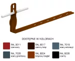 Uchwyt dach.regul.skr.Z-zag. L=420mm, Hd=90mm /LA/ TYP AN-23K/LA/-N