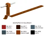 Uchw.dach.uniw.Z-zatrz. L=280mm, Hd=75mm /LA/ brąz TYP AN-19KP/LA/-N