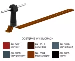 Uchw.dach.uniw.Z-zatrz. L=280mm, Hd=75mm /LA/ czarny TYP AN-19KP/LA/C-N