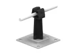 Uchwyt na płytce stal.H=7cm Z-zatrz. /OG/ czarny TYP AN-11P/OG/C-N