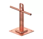 Uchwyt na płytce stalowej Hd=90mm Z-zagięcie /CU/ TYP AN-11A/CU/-N