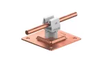 Uchwyt na płytce stalowej Hd=25mm Z-zatrzask /CU/ szary TYP AN-11PN/CU/S-N