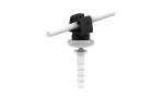 Uchw.na dr.wkręc.z podst.plast. H=3,5cm - czarny /TW/ TYP AN-59GN/C/