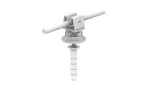 Uchw.na dr.wkręc.z podst.plast. H=3,5cm - szary /TW/ TYP AN-59GN/S/
